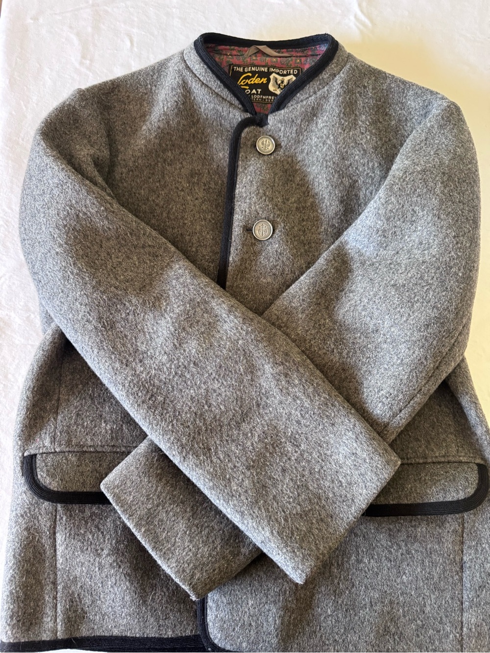 Loden by Lodenfrey Munich Men's Gray Wool Jacket Button Front